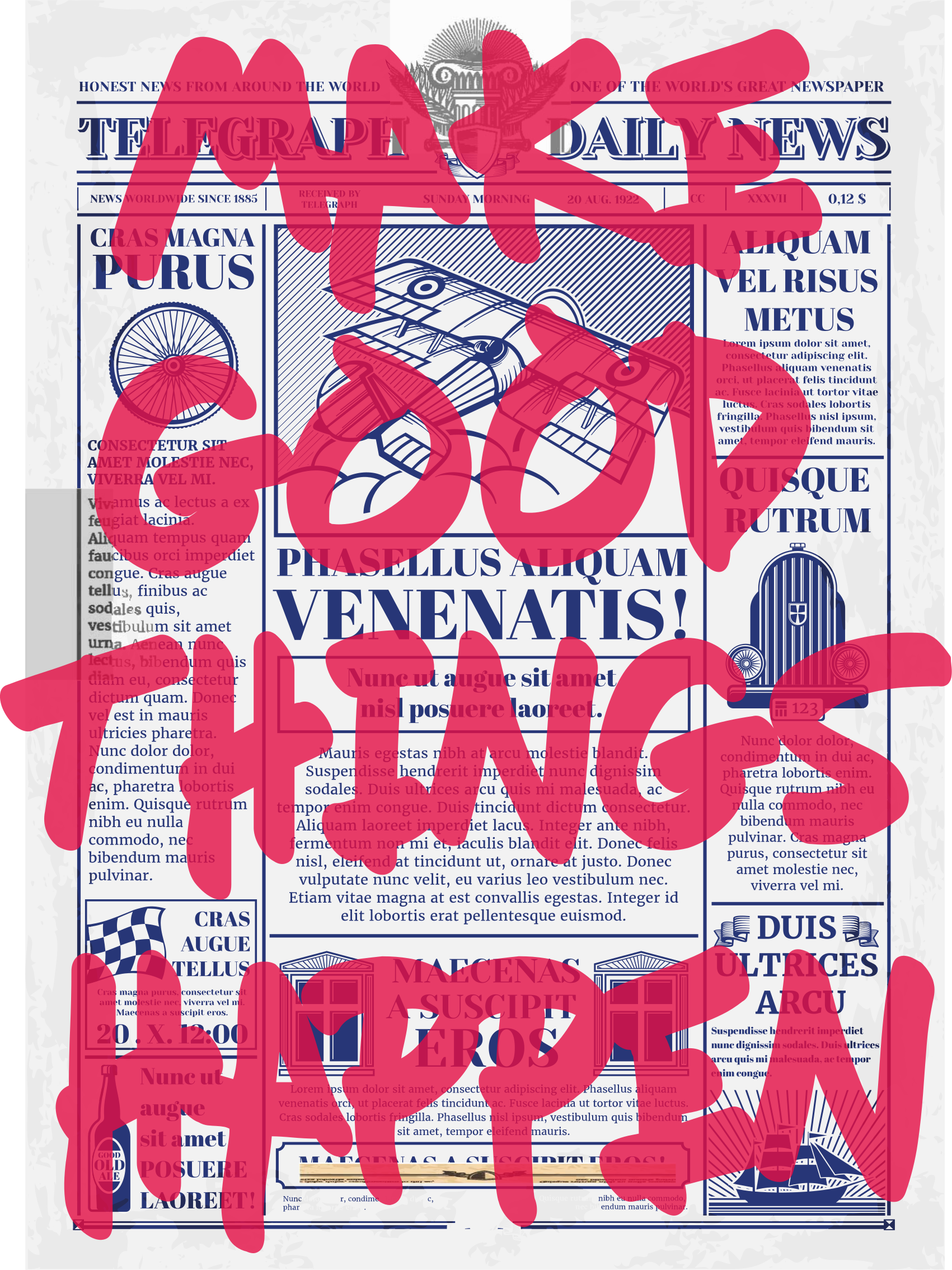 Poster phrases design rétro pour faire de bonnes choses - TenStickers
