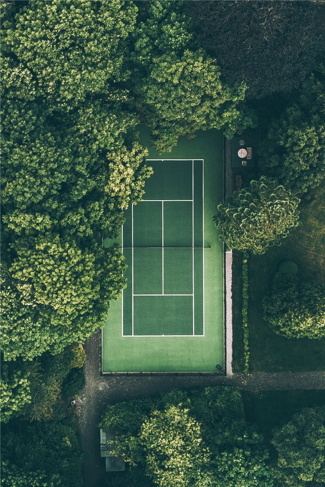 Poster sports terrain de tennis vert - TenStickers
