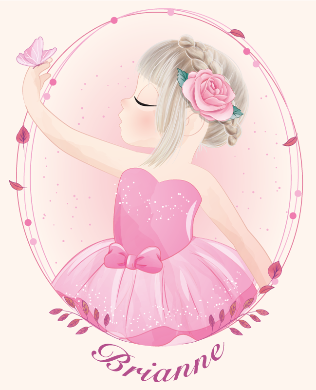 Poster personnalisable danseuse ballerine - TenStickers