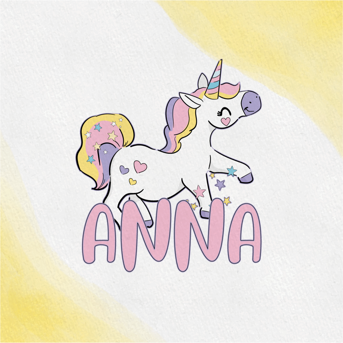 Poster personnalisable personnage de licorne joyeux - TenStickers