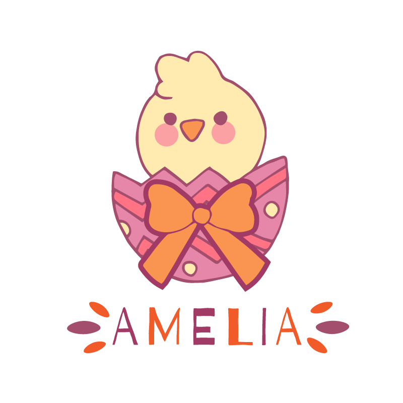 Poster personnalisable illustration de poussin adorable - TenStickers