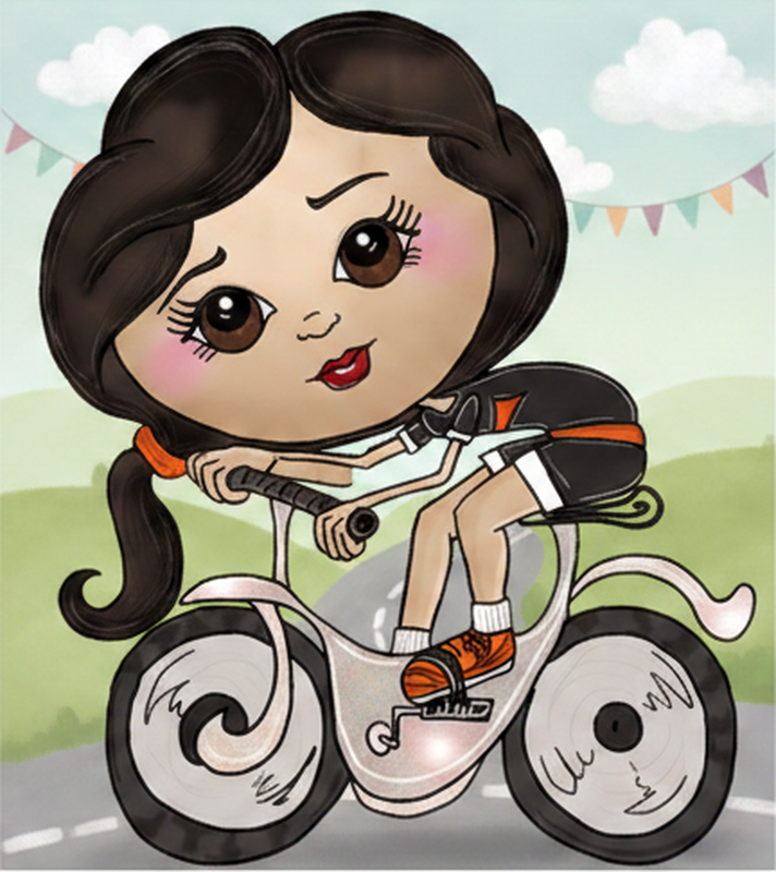 Poster cyclisme illustration enfantine vélo - TenStickers