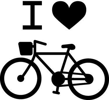 Poster cyclisme décoratif j'aime les vélos - TenStickers