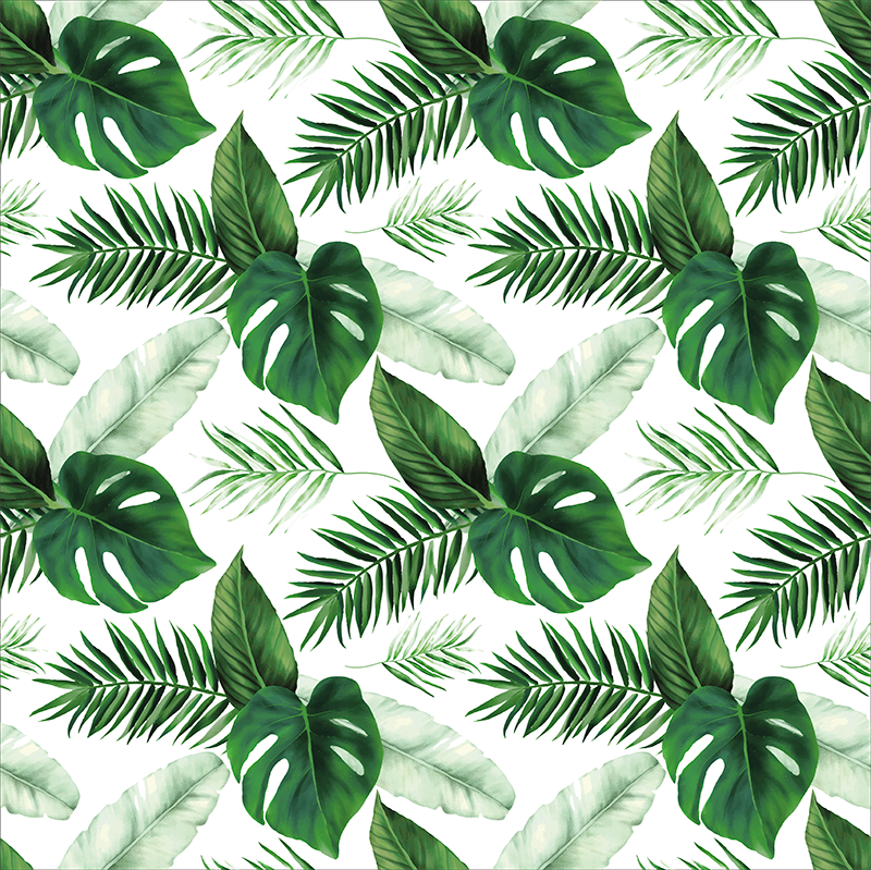 Poster plantes dessin feuilles tropicales - TenStickers