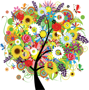 Poster arbre vinyle décoratif été - TenStickers