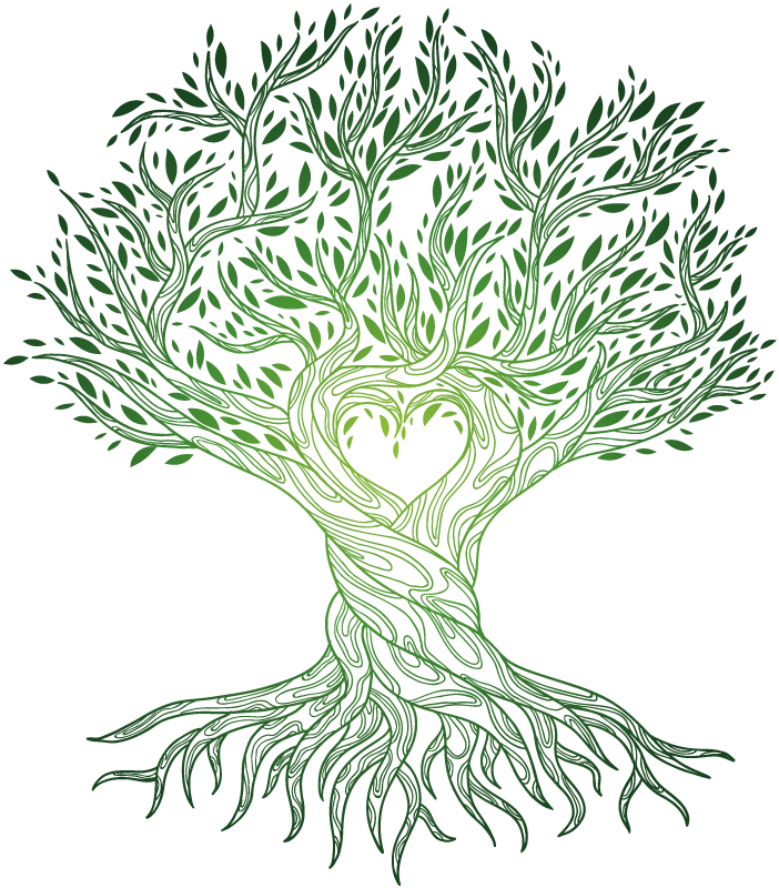 Poster arbre cœur du centre de la vie - TenStickers