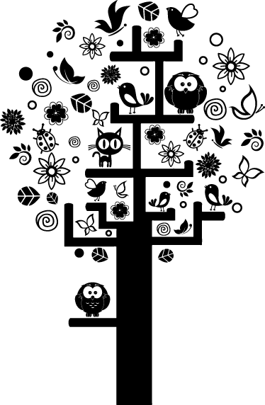 Poster arbre vinyle décoratif très fournis - TenStickers