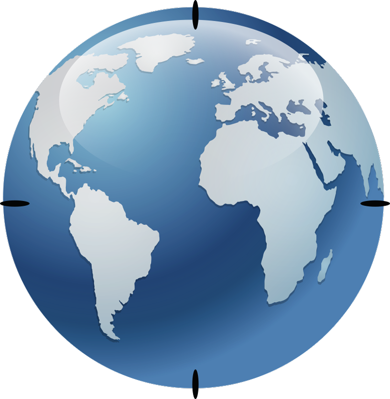 Poster carte du monde effet aquatique horloge - TenStickers