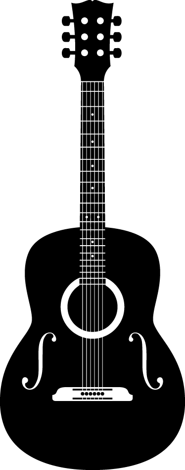 Poster musique décoratif guitare acoustique - TenStickers