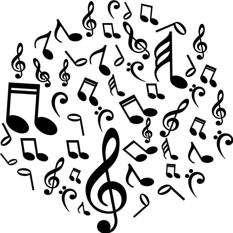Poster musique notes de musique en vinyle - TenStickers
