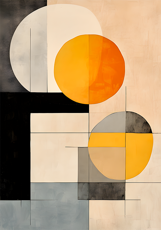 Poster abstrait formes géométriques - TenStickers