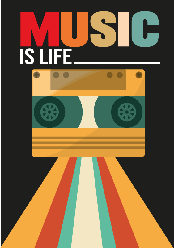 Poster musique citation musicale - TenStickers