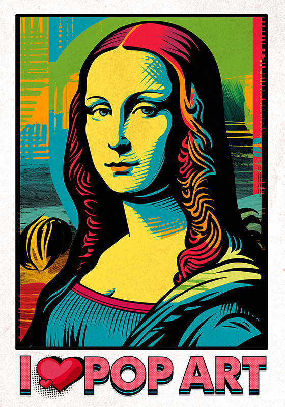 Poster art gioconda colorée - TenStickers