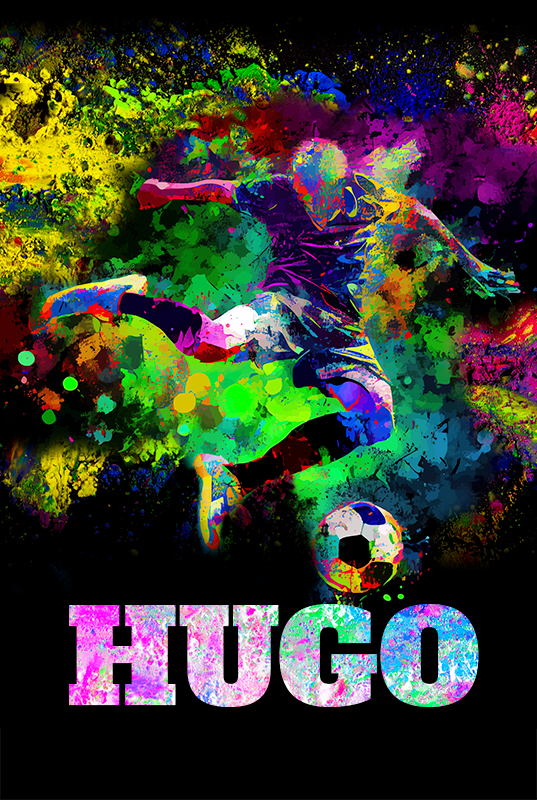 Poster football design coloré - TenStickers