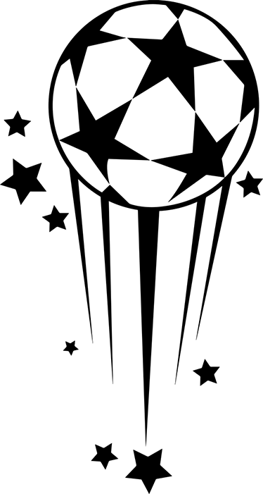Poster football autocollant ballon étoiles - TenStickers