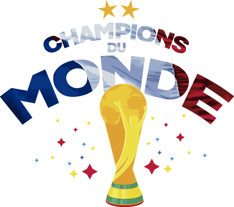 Poster football vinyle champions du monde fr - TenStickers