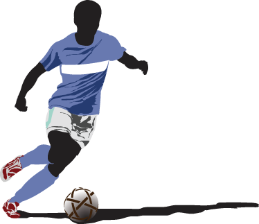 Poster football autocollant joueur de football - TenStickers