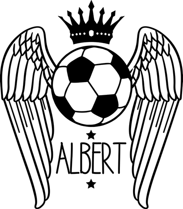 Poster football autocollant personnalisé ballon ailé - TenStickers