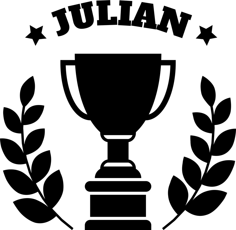 Poster football trophée personnalisé - TenStickers