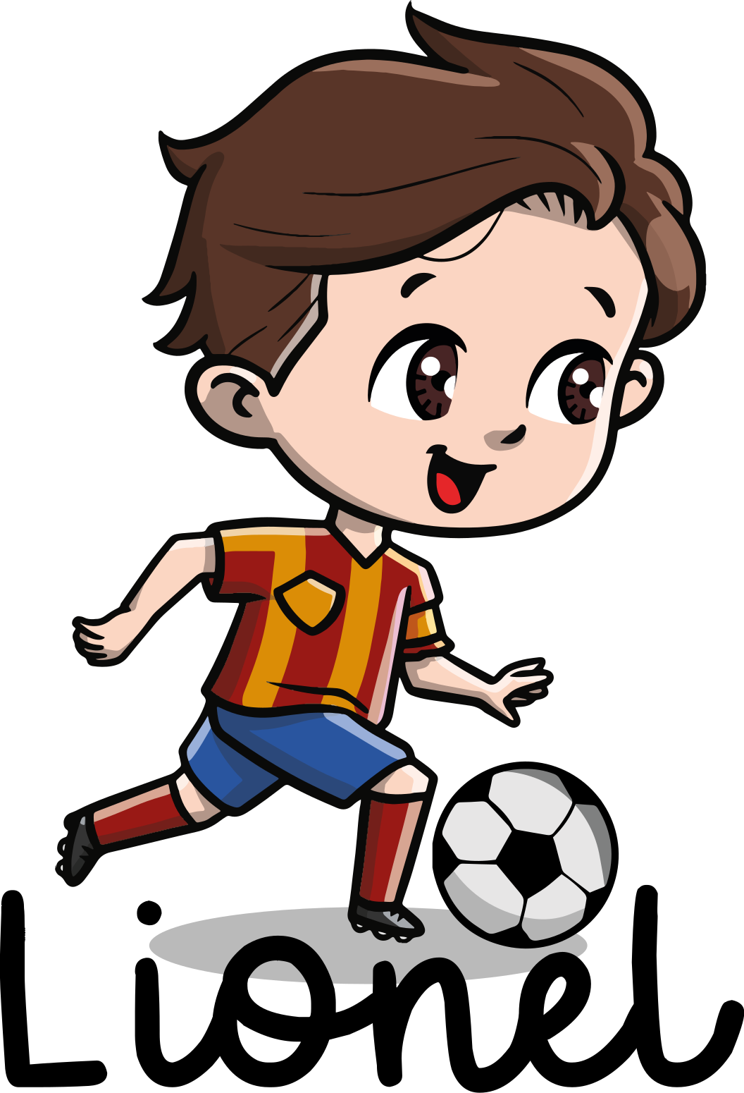Poster football joueur de foot avec nom - TenStickers