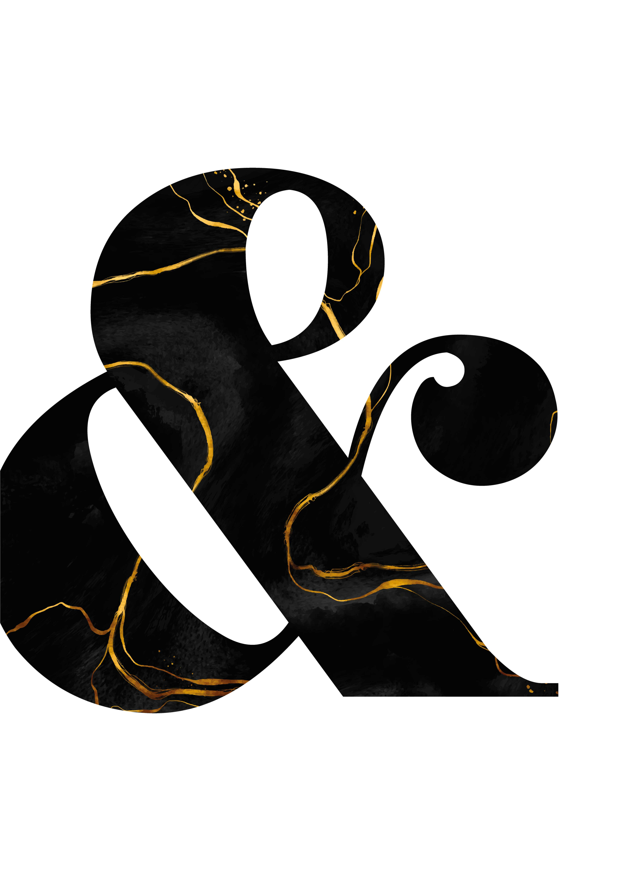 Poster symbole & noir et doré - TenStickers