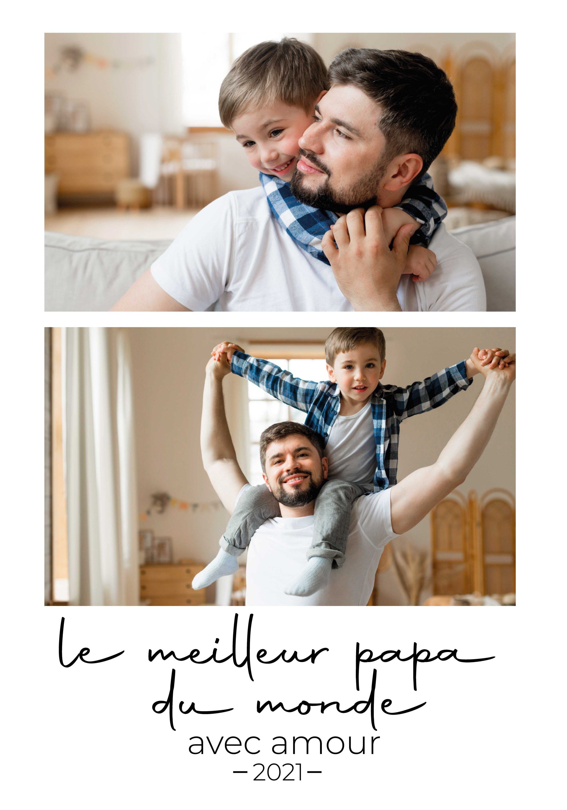 Poster Meilleur papa du monde personnalisable - TenStickers