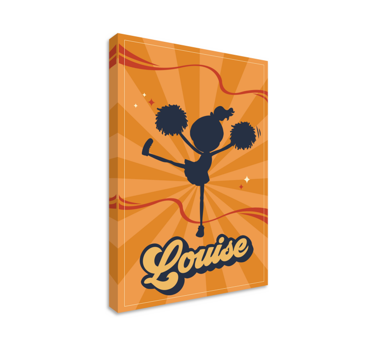Tableau personnage art personnalisé pom-pom girl joyeuse - TenStickers