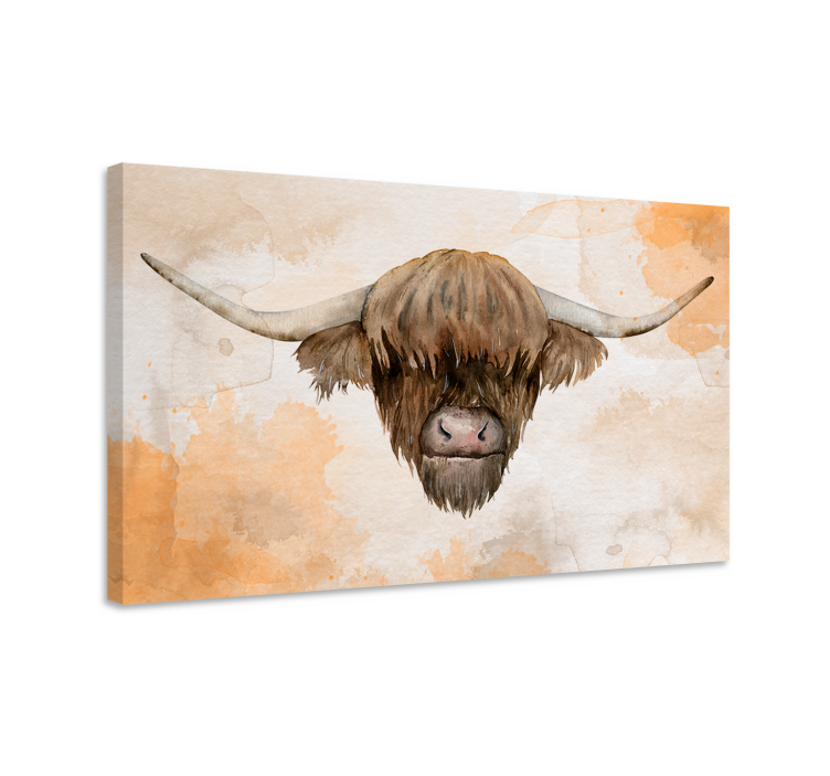 Tableau animaux portrait de bovins des highlands - TenStickers