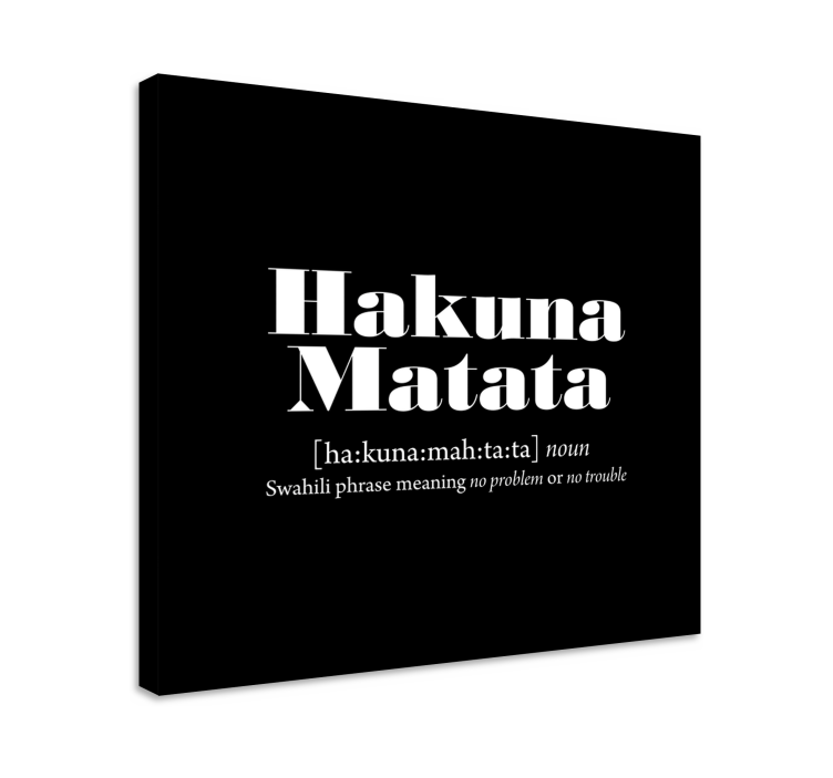 Tableau avec la signification de Hakuna matata - TenStickers