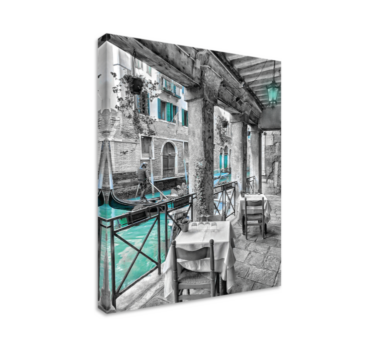 Tableau gondole et restaurant à Venise - TenStickers