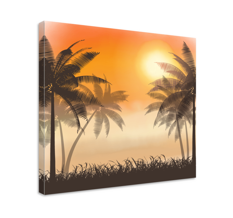 Tableau paysages ambiance de coucher de soleil tropical - TenStickers
