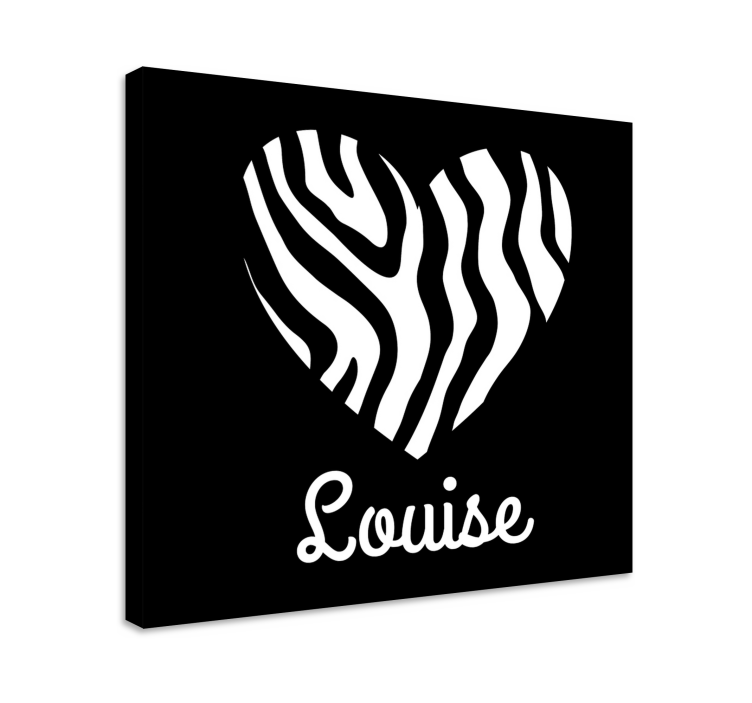 Tableau citation cœur avec prénom - TenStickers