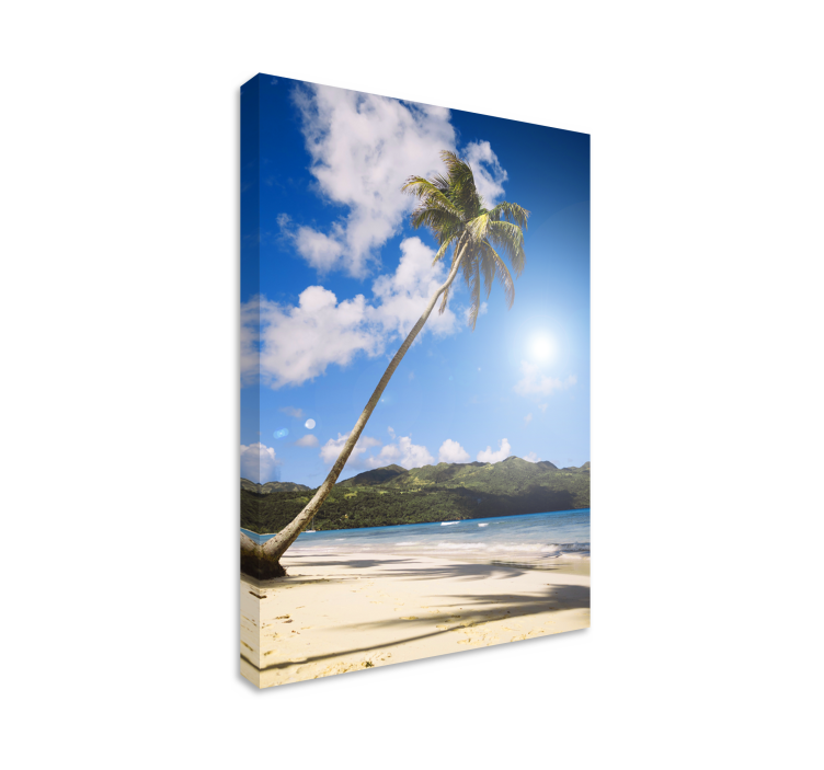 Tableau paysages oasis de plage tropicale - TenStickers