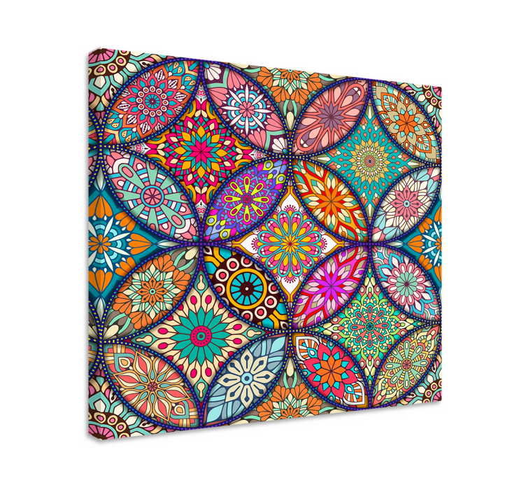 Tableau pour chambre mandalas multicolores - TenStickers