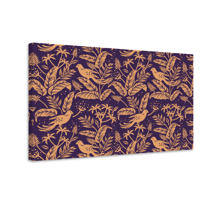 Tableau fleurs et plantes motif oiseaux élégant - TenStickers