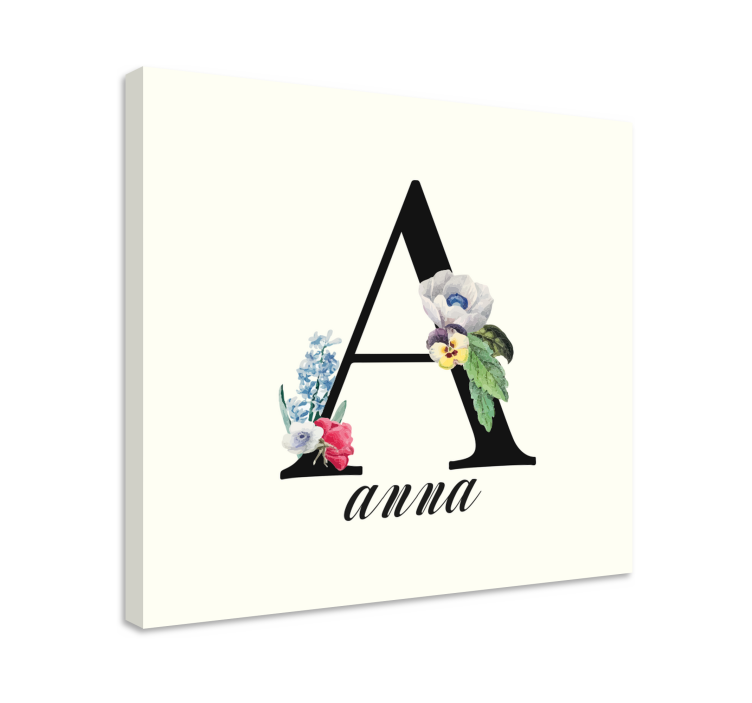 Tableau abc initial floral a - TenStickers
