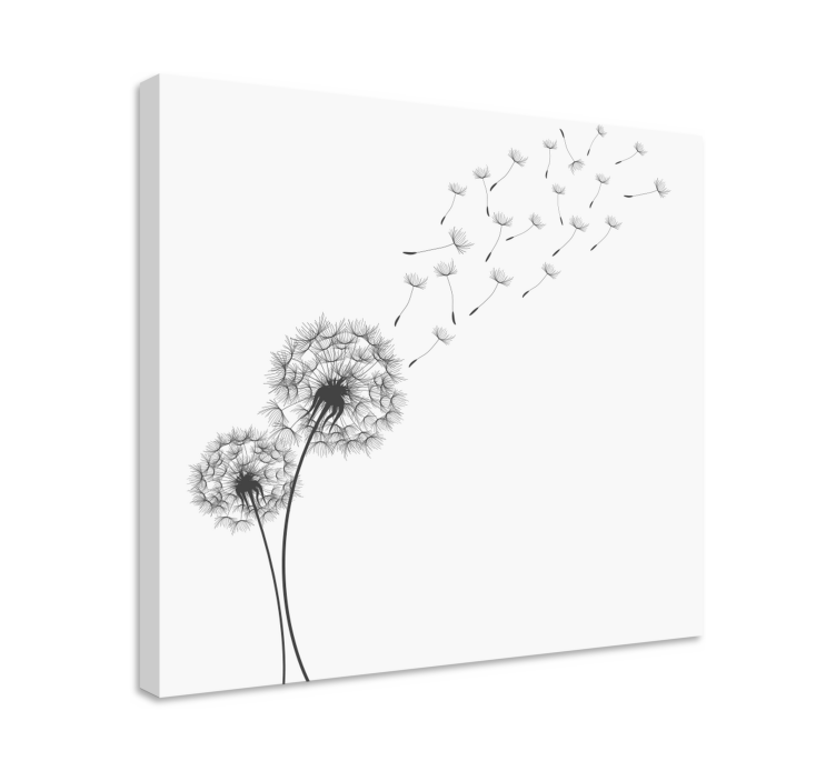 Tableau fleurs et plantes graines de pissenlit en vol - TenStickers