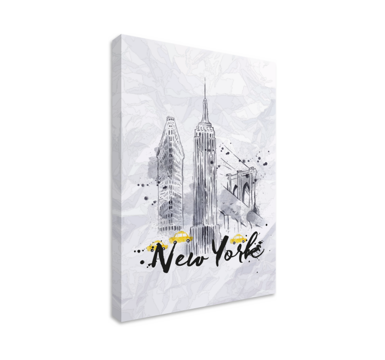 Tableau villes et pays illustration de l'horizon de new york - TenStickers