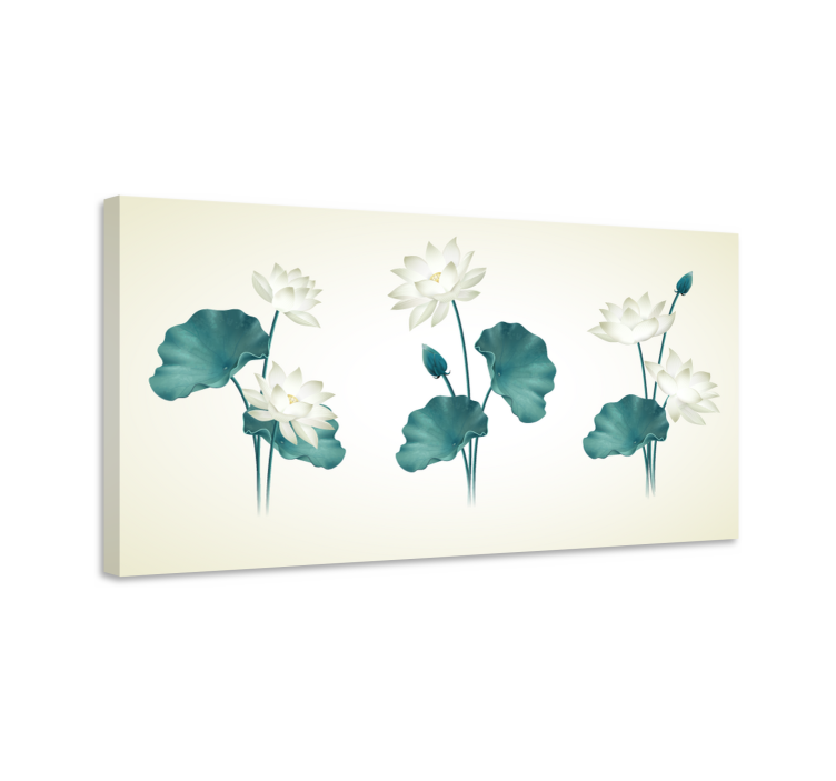 Tableau fleurs et plantes composition de fleurs de lotus - TenStickers