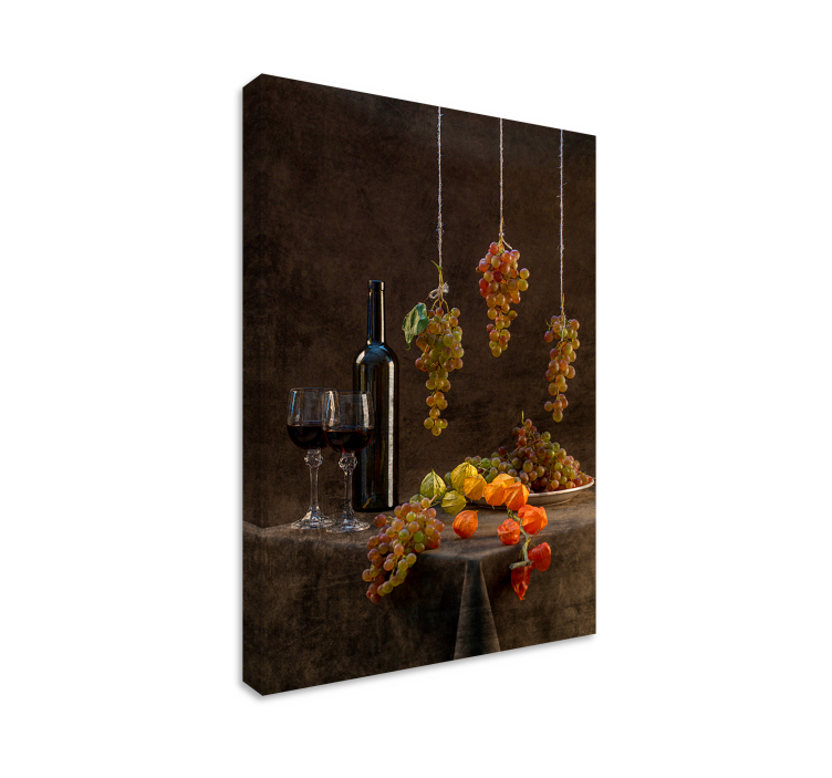 Tableau fruits affichage de raisins suspendus - TenStickers
