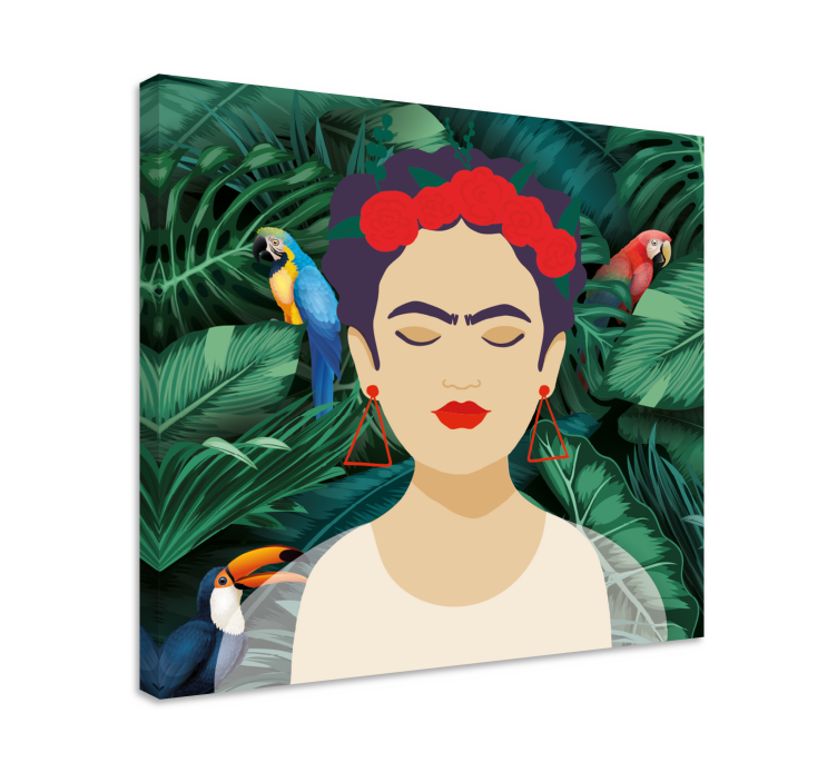 Tableau personnage inspiré de frida kahlo - TenStickers
