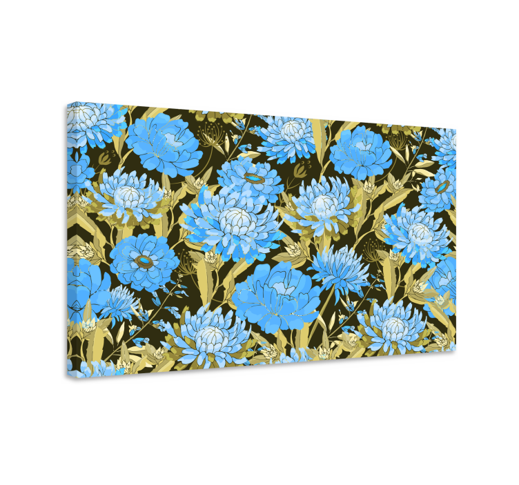 Tableau fleurs et plantes arrangement floral bleu - TenStickers
