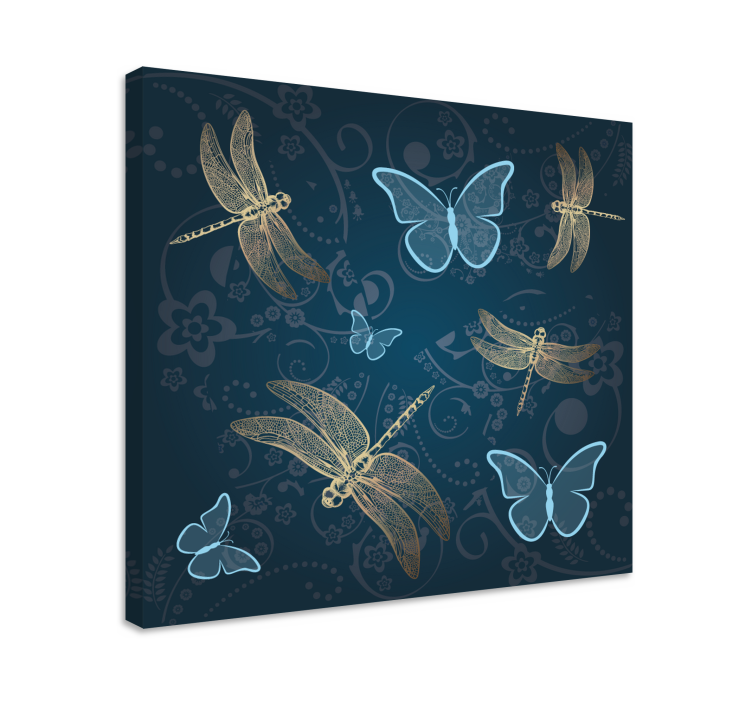Tableau Papillons en bleu avec - TenStickers