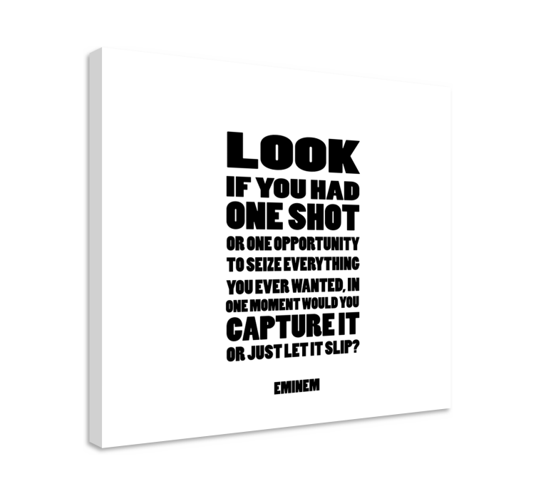 Tableau musique Paroles d'une chanson one shot - TenStickers