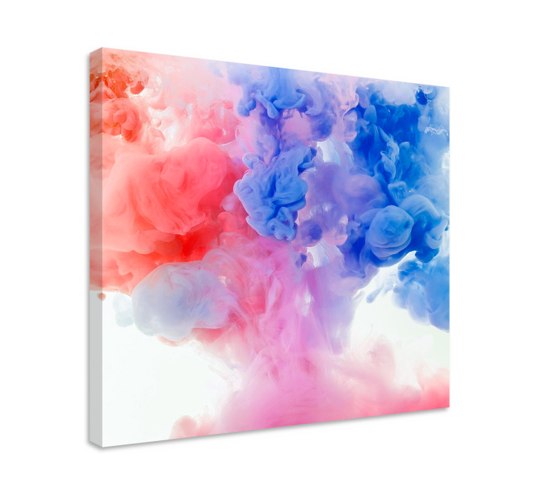 Tableau abstrait tourbillons de nuages colorés - TenStickers