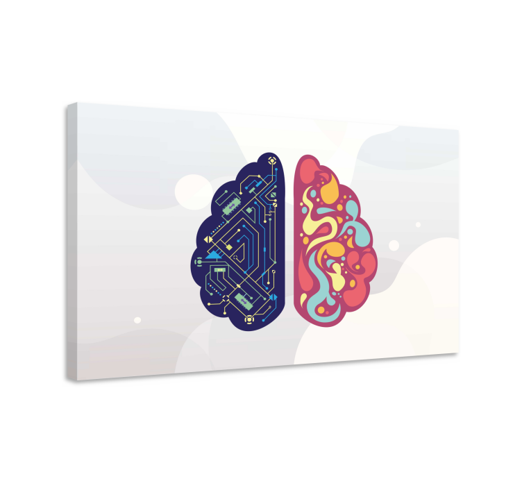 Tableau fruits design à double cerveau - TenStickers