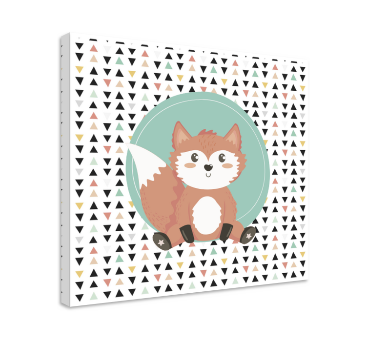 Tableau animaux renard mignon en illustration - TenStickers