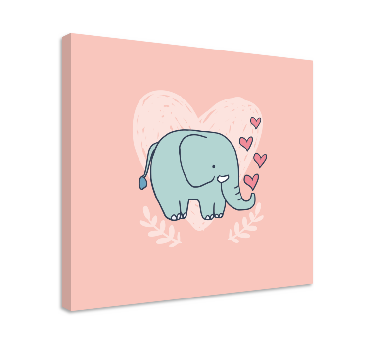 Tableau éléphants amour d'éléphants mignons - TenStickers