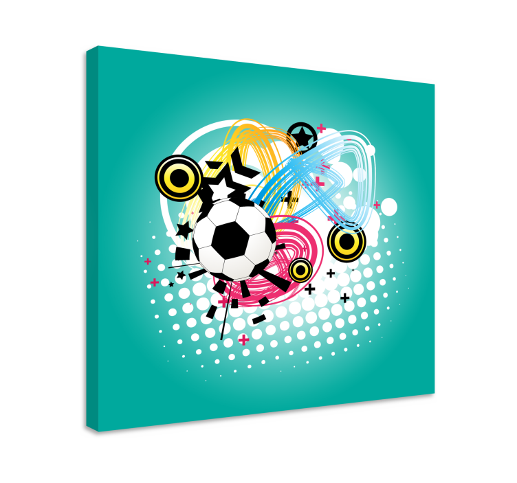 Tableau sports action de ballon de football - TenStickers