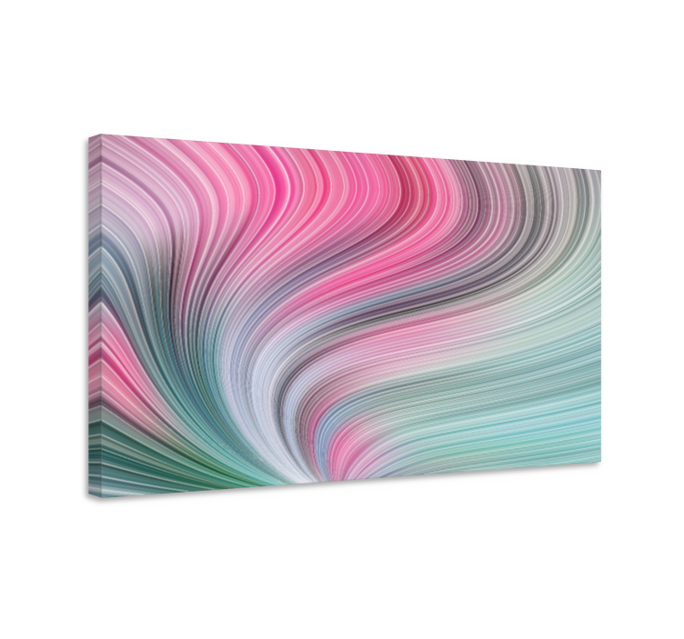 Tableau abstrait vagues de couleurs ondulantes - TenStickers